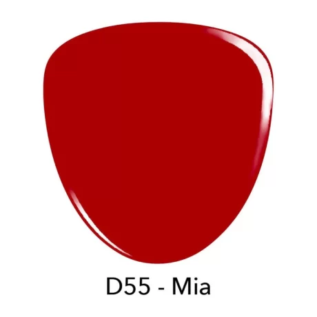 D55 Mia Red Creme Revel Nail Dip Powder