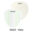 D652 HALO WHITE CHROME Revel Dip Powder