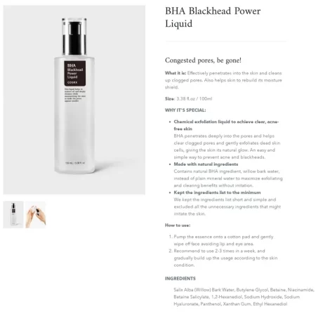 COSRX - BHA Blackhead Power Liquid-1